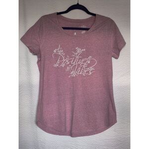 VTG. St. John's Bay Active Large Women's Top Lilic Graphic‎ Tee